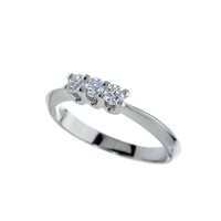 Ringe Bertani & Co. Dame trilogy in Weißgold Diamante 0.26 Ct GAN5IQNR - GAN5IQNR